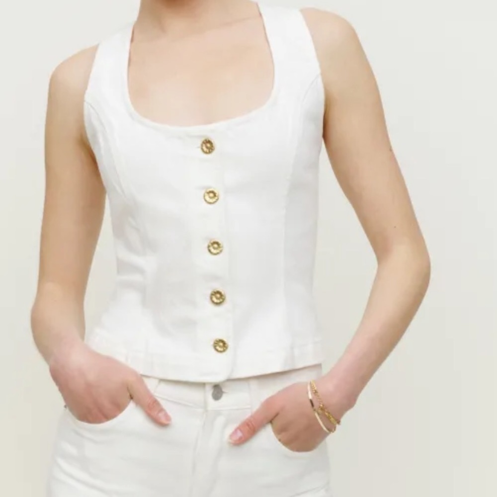 Reformation Tai Denim Top